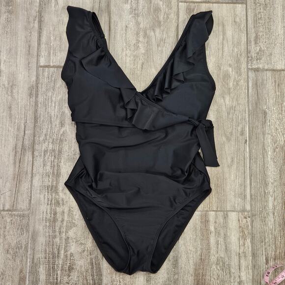 Kindred Bravely Swimsuit Womens S-Busty Ruffle Wrap Maternity Nursing One Piece - Picture 4 of 15